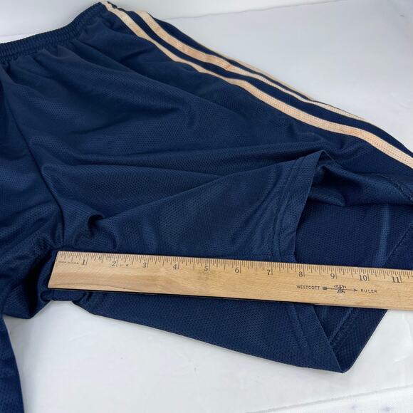 Vintage Adidas Navy Blue Pink Basic Side Stripe Athletic Running Womens Shorts L - Picture 15 of 15